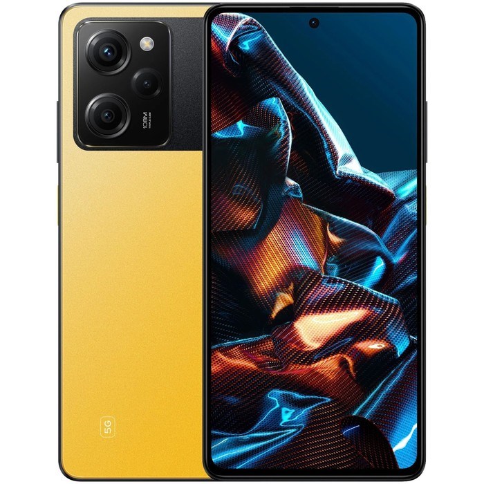 Смартфон Xiaomi POCO X5 Pro 5G RU, 6.67'', 8 Гб, 256 Гб, 108 Мп, 16 Мп, 5000 мАч, желтый - фото 51412468