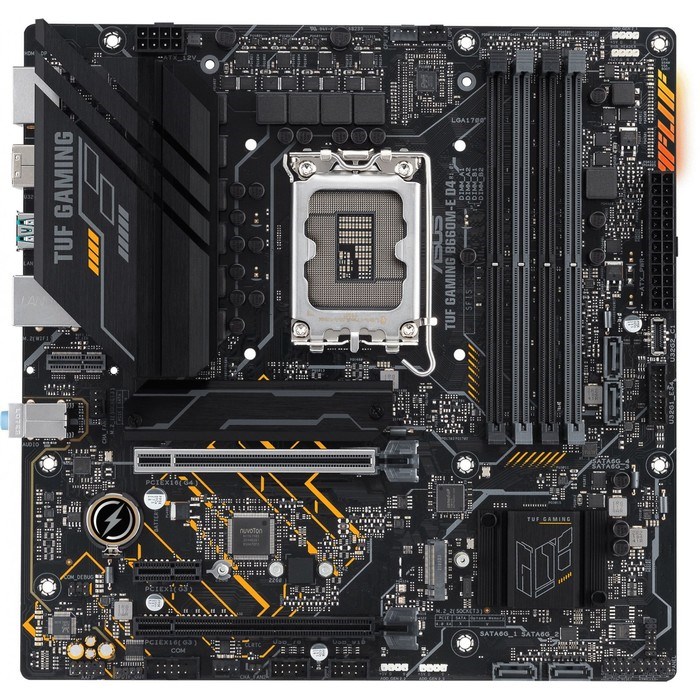 Материнская плата Asus TUF GAMING B660M-E D4, LGA1700, B660, 4хDDR4, HDMI, DP, mATX - фото 51412559