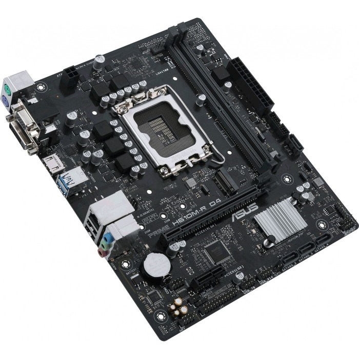 Материнская плата Asus PRIME H610M-R D4-SI, LGA1700, H610, 2хDDR4, VGA, HDMI, DVI, mATX - фото 51412569