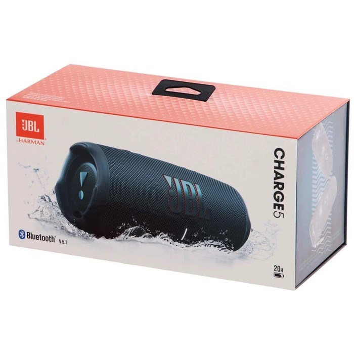 Портативная колонка JBL Charge 5, 40 Вт, BT 5.1, режим TWS, Power Bank, IP67, 7500мАч, синяя - фото 51412689