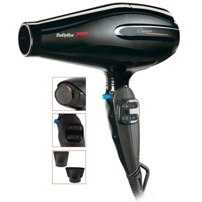 Фен BaByliss BAB6510IRE, 2400 Вт, 2 скорости, 4 температурных режима, 2 насадки - фото 51412898