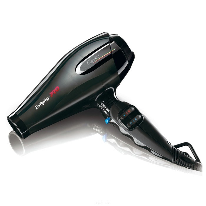 Фен Babyliss BAB6520RE PRO Caruso, 2400 Вт, 4 температурных режима, 2 насадки, черный - фото 51413174