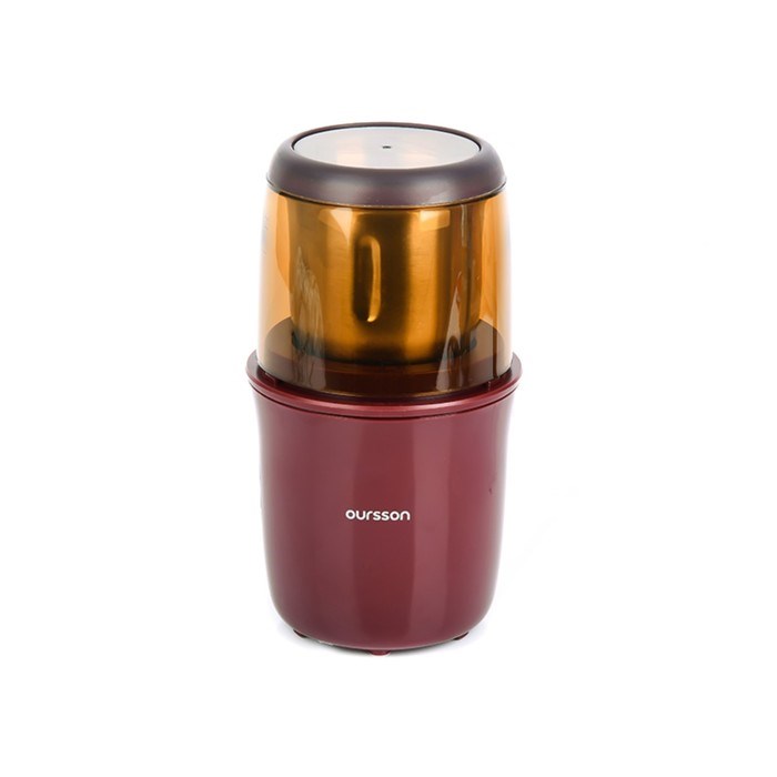 Кофемолка Oursson OG2075/DC, 250 Вт, 75 г, градуировка чаши, бордовая - фото 51413179