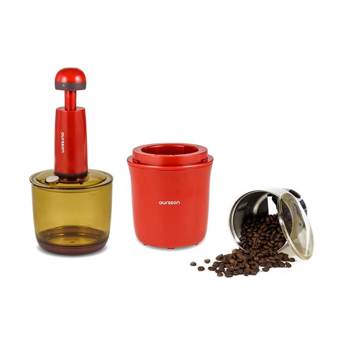 Кофемолка Oursson OG2075/RD, 250 Вт, 75 г, градуировка чаши, красная - фото 51413184