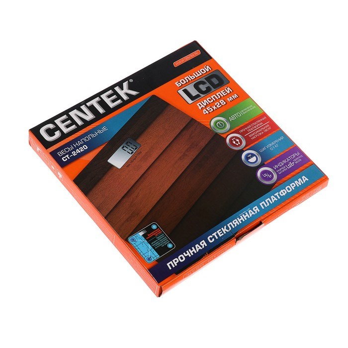 Весы напольные Centek CT-2420, электронные, до 180 кг, 0,1 кг - фото 51413308