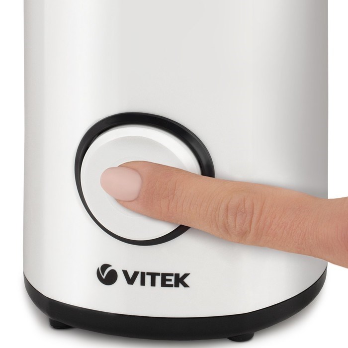 Кофемолка Vitek VT-1541 W, электрическая, ножевая, 150 Вт, 50 г, бело-чёрная - фото 51415064