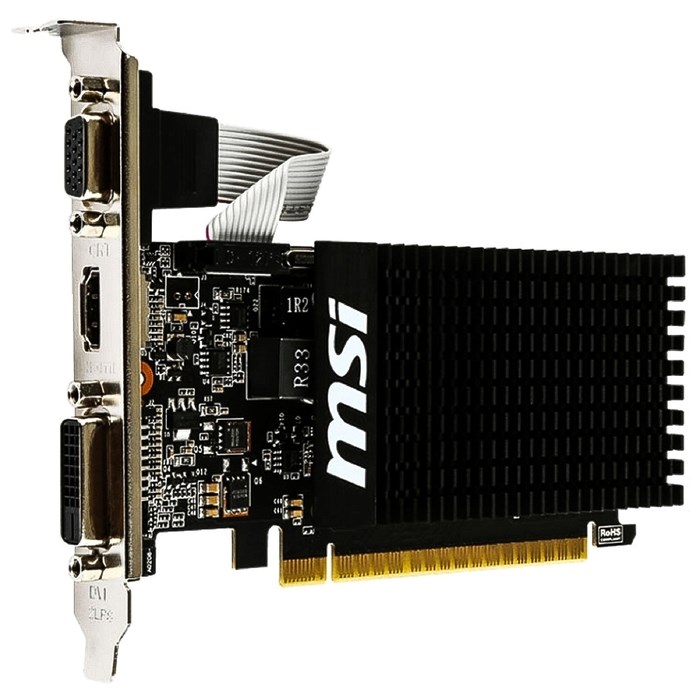 Видеокарта MSI GeForce GT 710 (2GD3H LP) 2G,64bit,DDR3,954/1600,DVI,HDMI,CRT - фото 51415992