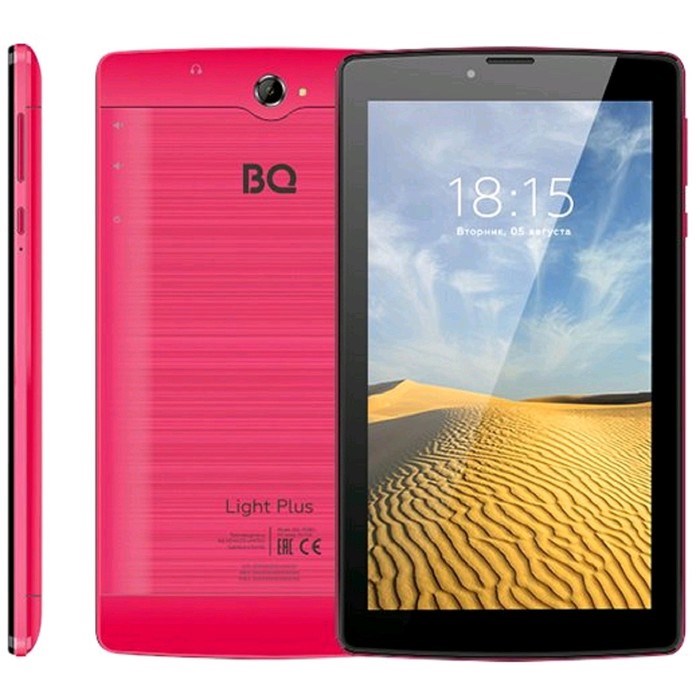 Планшет BQ 7038G Light Plus 3G, 7", TN, 1024x600, 2Гб, 16Гб, Android 9.0, 2Мп, красный - фото 51416041