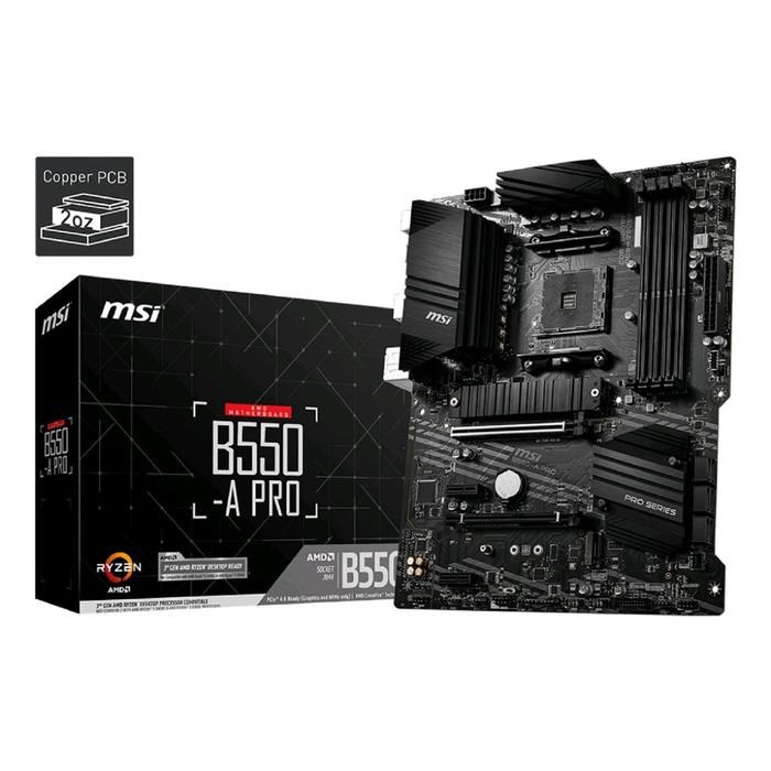 Материнская плата MSI B550-A PRO, AM4, B550, 4xDDR4, HDMI, DP, ATX - фото 51416053