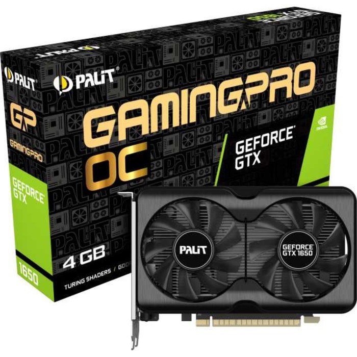 Видеокарта Palit PA-GTX1650 GP OC 4G D6, GeForce GTX 1650, 4Gb, GDDR6, HDMI, DP - фото 51416122