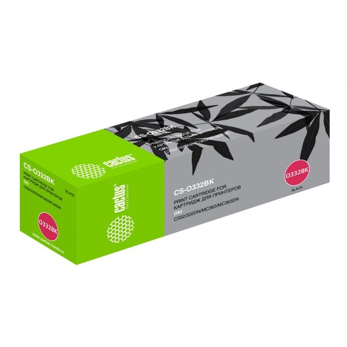 Картридж Cactus 46508736 CS-O332BK 46508736, для Oki C332/MC363, 3500 страниц, цвет чёрный - фото 51416152 Картридж Cactus 46508736 CS-O332BK 46508736, для Oki C332/MC363, 3500 страниц, цвет чёрный - фото 51416152