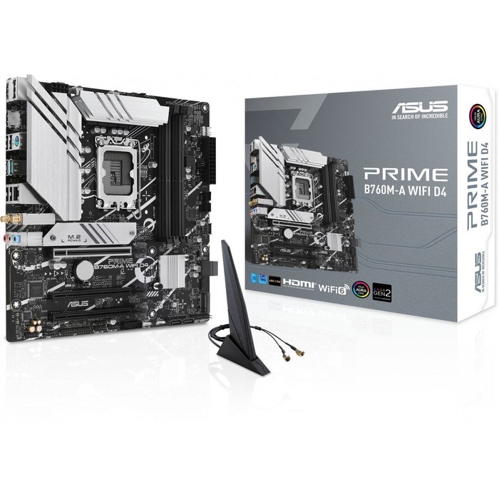 Материнская плата Asus PRIME B760M-A WIFI D4, LGA1700, B760, 4хDDR4, HDMI, DP, mATX - фото 51416268