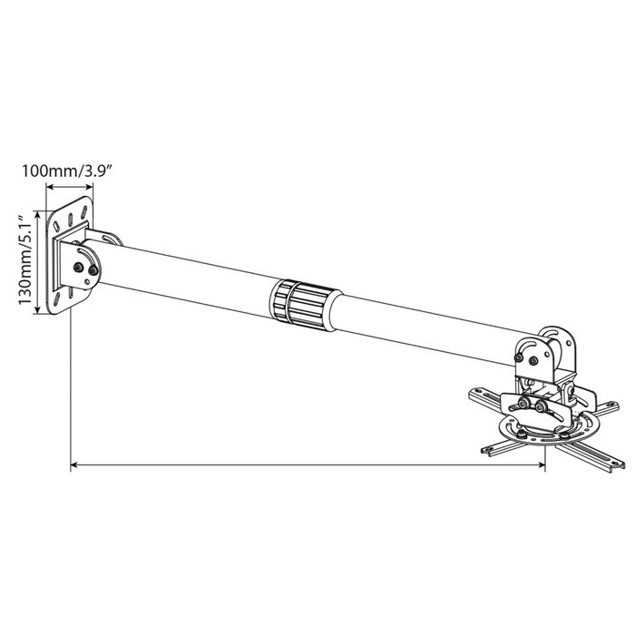 Кронштейн для проектора Cactus CS-VM-PR16L-BK черный макс.13.6кг потолочный поворот и наклон   10044 - фото 51416977