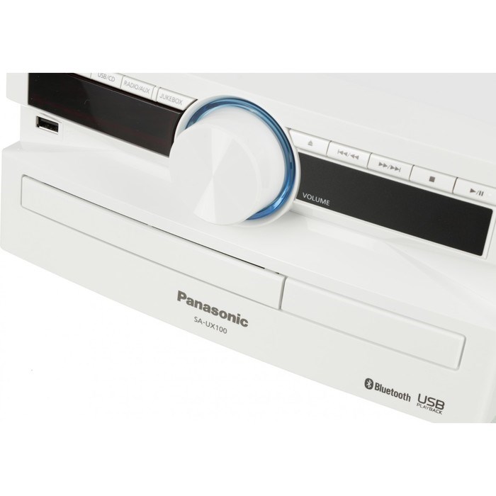 Минисистема Panasonic SC-UX100E-W белый 300Вт CD CDRW FM USB BT - фото 51417167