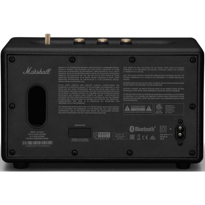 Колонка порт. Marshall Acton III черный/золотистый 60W 2.1 BT/3.5Jack 10м - фото 51417414