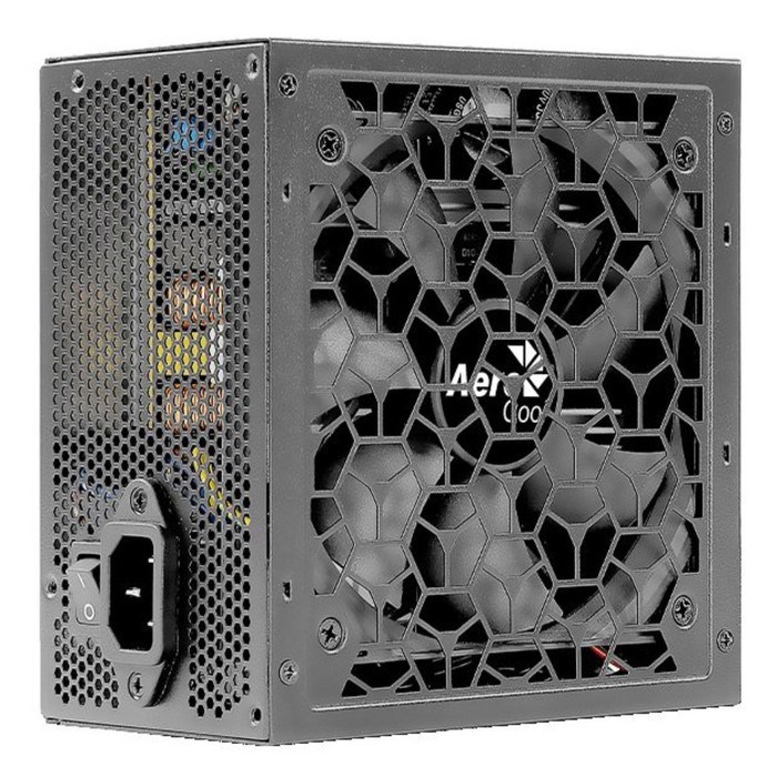 Блок питания Aerocool ATX 550W AERO BRONZE 80+ bronze (24+4+4pin) APFC 120mm fan 5xSATA RTL   100444 - фото 51417836