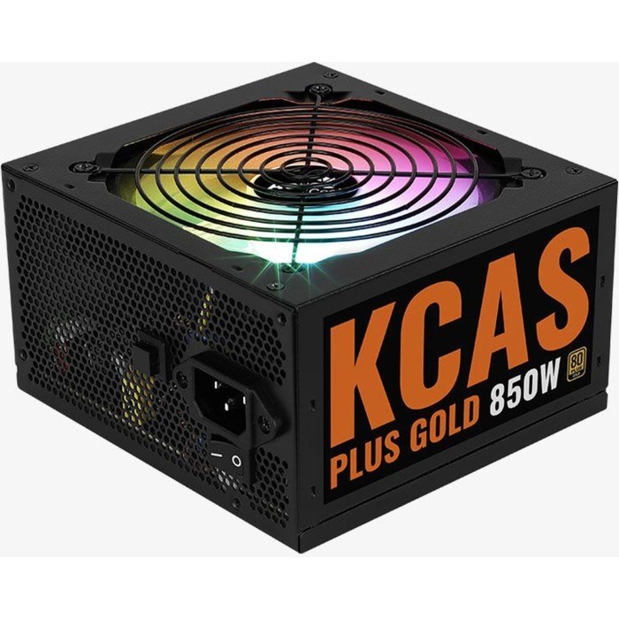 Блок питания Aerocool ATX 850W KCAS PLUS GOLD 850W ARGB 80+ gold 24+2x(4+4) pin APFC 120mm f   10044 - фото 51417913