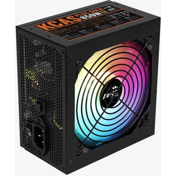 Блок питания Aerocool ATX 850W KCAS PLUS GOLD 850W ARGB 80+ gold 24+2x(4+4) pin APFC 120mm f   10044 - фото 51417914