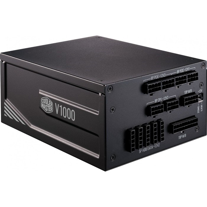 Блок питания Cooler Master ATX 1000W V1000 80+ platinum (24+8+4+4pin) APFC 140mm fan 12xSATA   10044 - фото 51417921