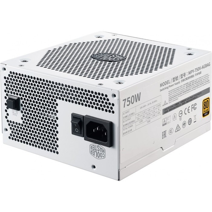 Блок питания Cooler Master ATX 750W V Gold V2 WHITE CASE 80+ gold (24+8+4+4pin) APFC 135mm f   10044 - фото 51417979