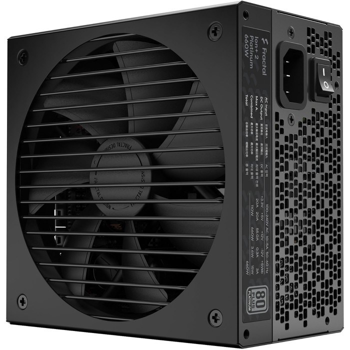 Блок питания Fractal Design ATX 650W ION+2 660 80+ platinum (24+4+4pin) APFC 140mm fan 10xSA   10044 - фото 51418109