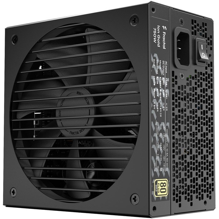 Блок питания Fractal Design ATX 750W ION 750 80+ gold 24+2x(4+4) pin APFC 140mm fan 8xSATA C   10044 - фото 51418123