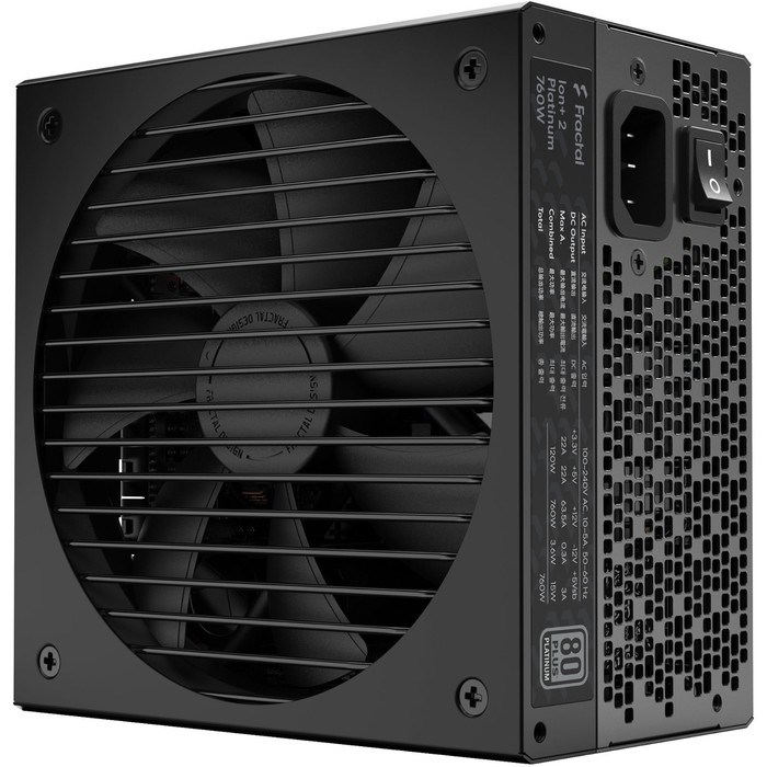 Блок питания Fractal Design ATX 750W ION+2 760 80+ platinum (24+4+4pin) APFC 140mm fan 10xSA   10044 - фото 51418127