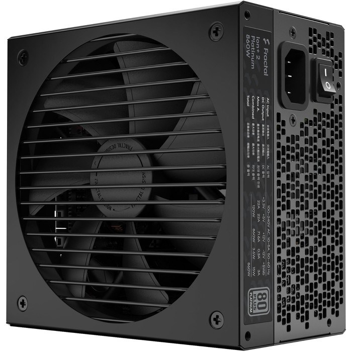 Блок питания Fractal Design ATX 850W ION+2 860 80+ platinum 24+2x(4+4) pin APFC 140mm fan 10   10044 - фото 51418135