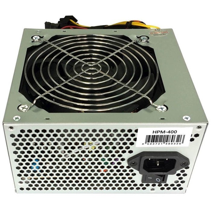 Блок питания Hiper ATX 400W HPM-400 (24+4+4pin) PPFC 120mm fan 3xSATA - фото 51418219