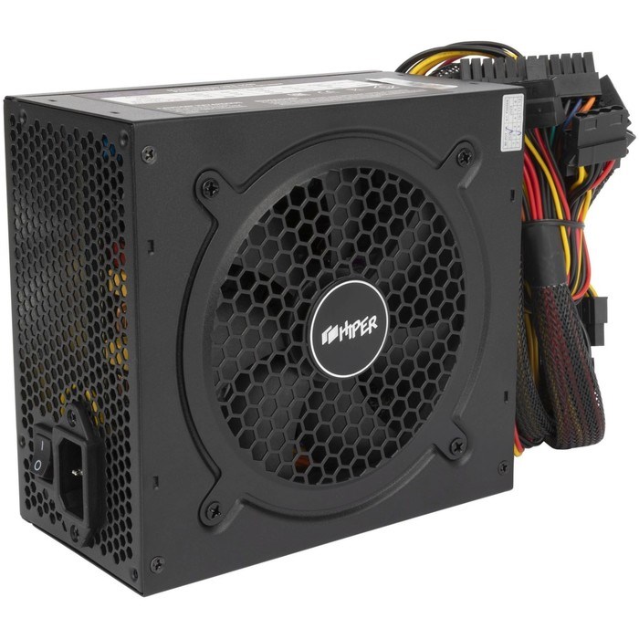 Блок питания Hiper ATX 650W HPB-650D 80+ bronze (24+4+4pin) APFC 120mm fan 6xSATA - фото 51418274