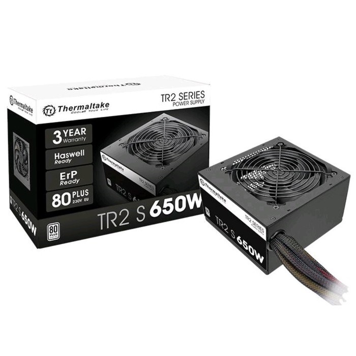 Блок питания Thermaltake ATX 650W TR2 S 80+ (24+4+4pin) APFC 120mm fan 5xSATA RTL - фото 51418338