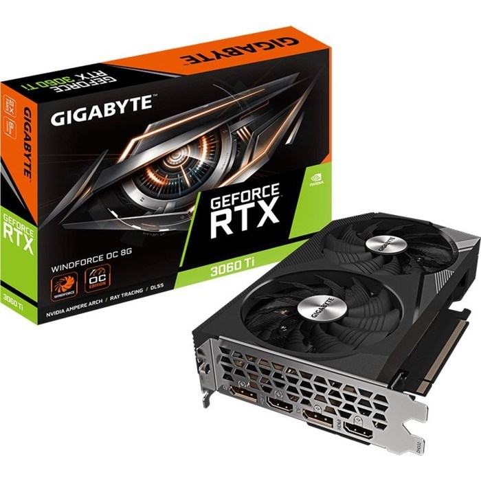 Видеокарта Gigabyte PCI-E 4.0 GV-N306TWF2OC-8GD 2.0 NVIDIA GeForce RTX 3060Ti 8192Mb 256 GDD   10044 - фото 51418418