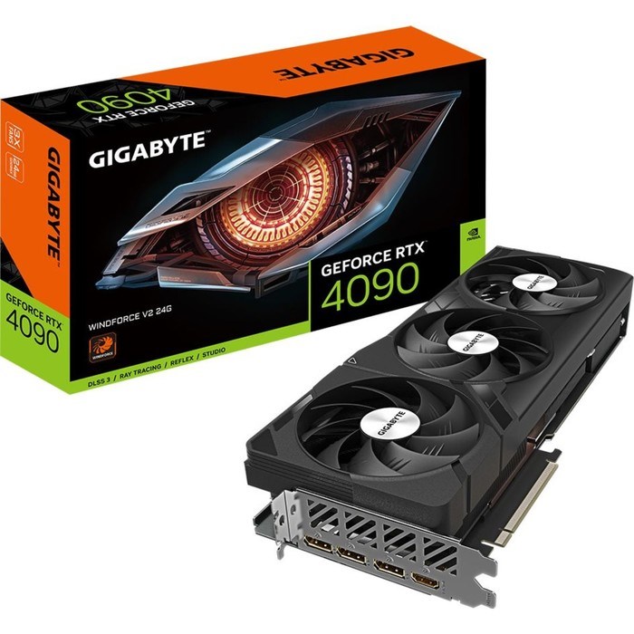 Видеокарта Gigabyte PCI-E 4.0 GV-N4090WF3V2-24GD NVIDIA GeForce RTX 4090 24576Mb 384 GDDR6X   100445 - фото 51418450