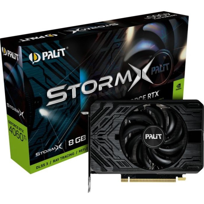 Видеокарта Palit PCI-E 4.0 RTX4060TI STORMX NVIDIA GeForce RTX 4060TI 8192Mb 128 GDDR6 2310/   10044 - фото 51418515