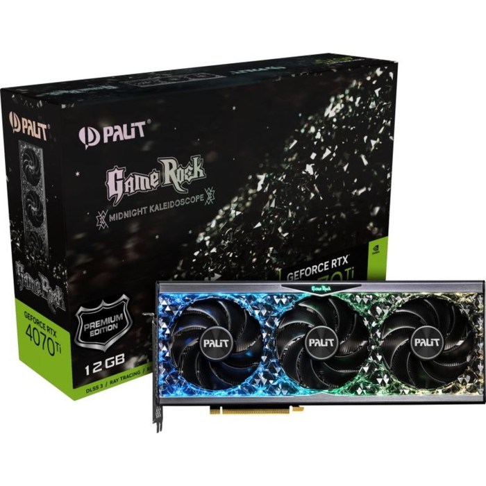 Видеокарта Palit PCI-E 4.0 RTX4070Ti GAMEROCK PREMIUM NVIDIA GeForce RTX 4070TI 12288Mb 192   100445 - фото 51418537