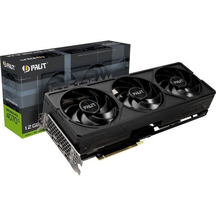 Видеокарта Palit PCI-E 4.0 RTX4070Ti JETSTREAM NVIDIA GeForce RTX 4070TI 12288Mb 192 GDDR6X   100445 - фото 51418544