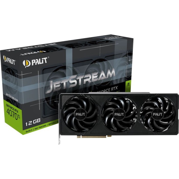 Видеокарта Palit PCI-E 4.0 RTX4070Ti JETSTREAM NVIDIA GeForce RTX 4070TI 12288Mb 192 GDDR6X   100445 - фото 51418545