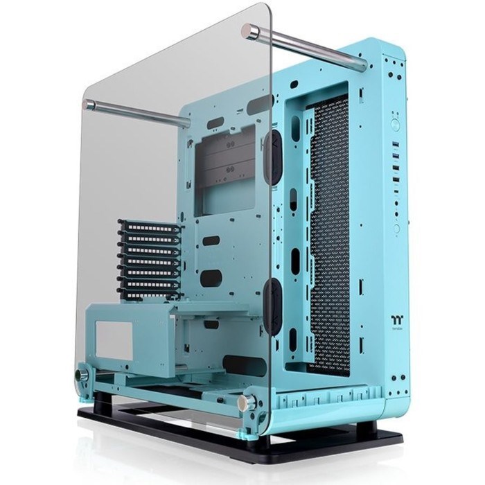 Корпус Thermaltake Core P6 TG Turquoise бирюзовый без БП ATX 10x120mm 6x140mm 2xUSB2.0 2xUSB   10044 - фото 51418883