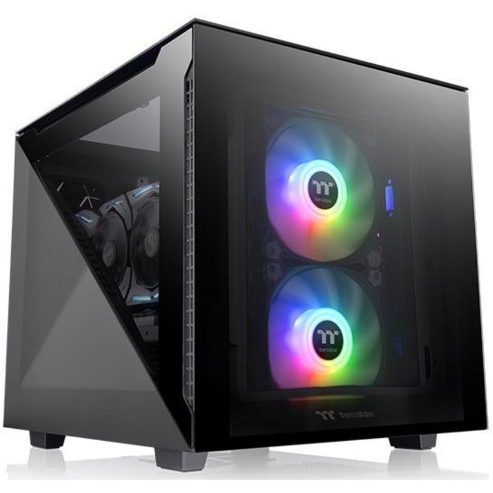 Корпус Thermaltake Divider 200 TG черный без БП mATX 6x120mm 3x140mm 2xUSB3.0 1xUSB3.1 audio   10044 - фото 51418894