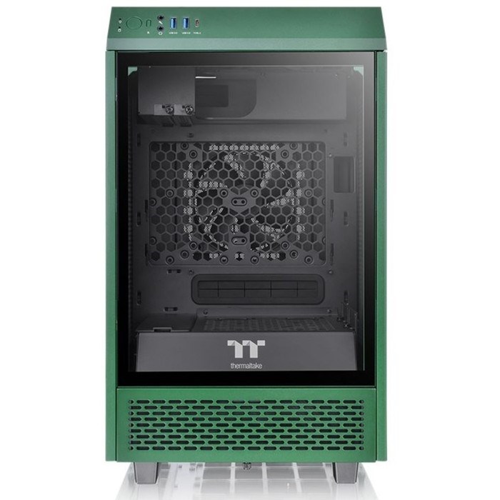 Корпус Thermaltake The Tower 100 Racing Green зеленый без БП miniITX 1x120mm 3x140mm 2xUSB3.   10044 - фото 51418925