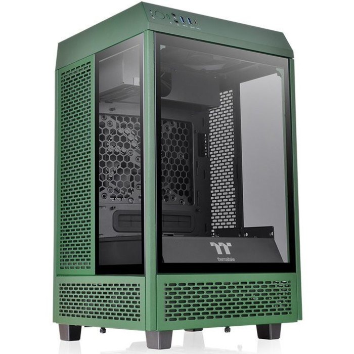 Корпус Thermaltake The Tower 100 Racing Green зеленый без БП miniITX 1x120mm 3x140mm 2xUSB3.   10044 - фото 51418929