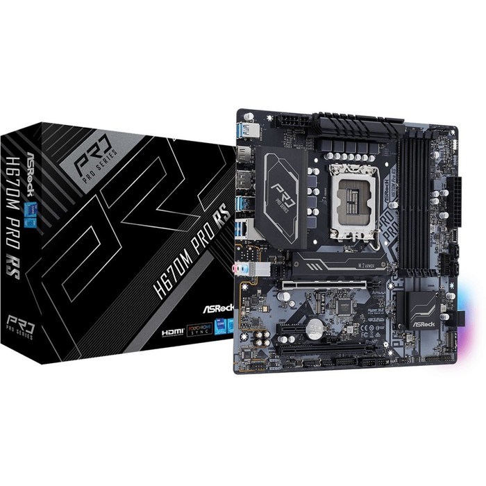 Материнская плата Asrock H670M PRO RS Soc-1700 Intel H670 4xDDR4 mATX AC`97 8ch(7.1) GbLAN R   10044 - фото 51419002