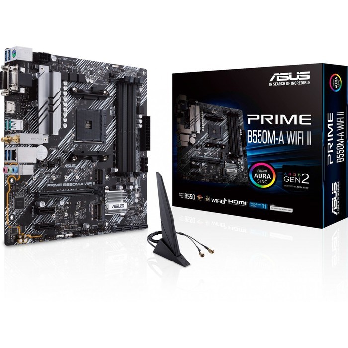 Материнская плата Asus PRIME B550M-A WIFI II Soc-AM4 AMD B550 4xDDR4 mATX AC`97 8ch(7.1) GbL   10044 - фото 51419174