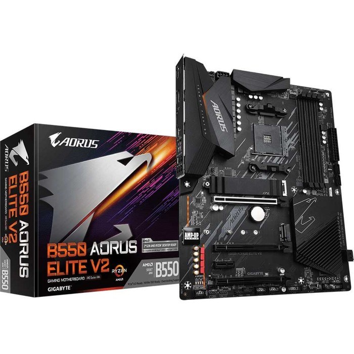 Материнская плата Gigabyte B550 AORUS ELITE V2 Soc-AM4 AMD B550 4xDDR4 ATX AC`97 8ch(7.1) 2.   10044 - фото 51419216