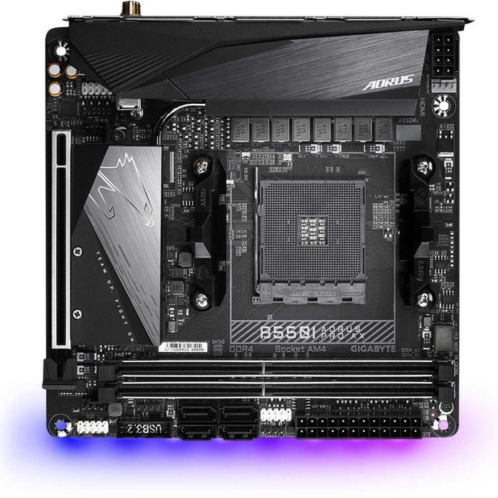 Материнская плата Gigabyte B550I AORUS PRO AX Soc-AM4 AMD B550 2xDDR4 mini-ITX AC`97 8ch(7.1   10044 - фото 51419223