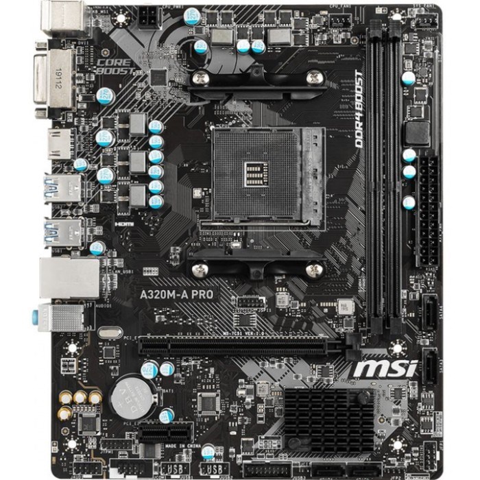 Материнская плата MSI A320M-A PRO Soc-AM4 AMD A320 2xDDR4 mATX AC`97 8ch(7.1) GbLAN RAID+DVI   10044 - фото 51419228