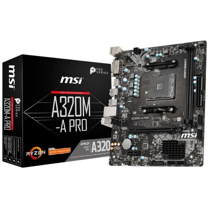 Материнская плата MSI A320M-A PRO Soc-AM4 AMD A320 2xDDR4 mATX AC`97 8ch(7.1) GbLAN RAID+DVI   10044 - фото 51419232