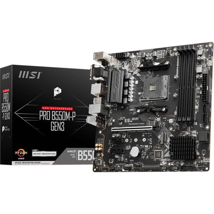 Материнская плата MSI PRO B550M-P GEN3 Soc-AM4 AMD B550 4xDDR4 mATX AC`97 8ch(7.1) GbLAN RAI   10044 - фото 51419245