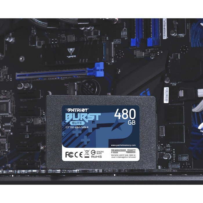 Накопитель SSD Patriot SATA III 480GB PBE480GS25SSDR Burst Elite 2.5" - фото 51419275