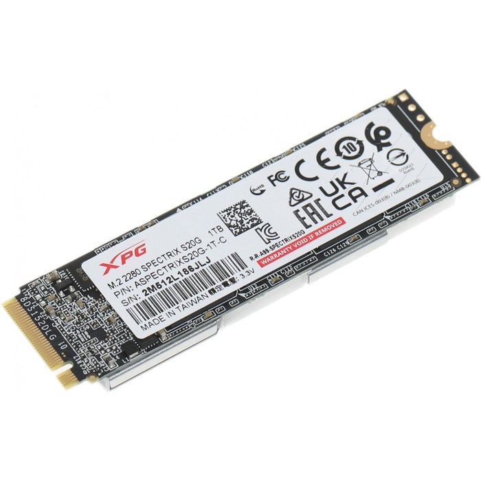 Накопитель SSD A-Data PCI-E 3.0 x4 1TB ASPECTRIXS20G-1T-C Spectrix S20G M.2 2280 - фото 51419291